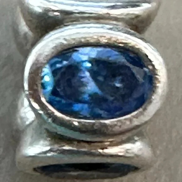 Authentic Pandora Charm - Silver & Blue Oval Lights Charm S925 ALE - EUC - Picture 3 of 9